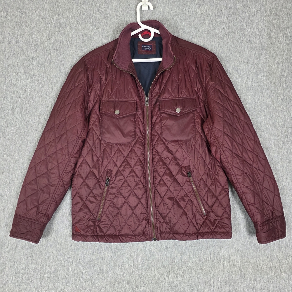 UNTUCKit Marne City Quilted Jacket Burgundy Women's XL